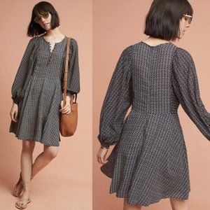 MAEVE Balloon Sleeve Polka Dot Dress